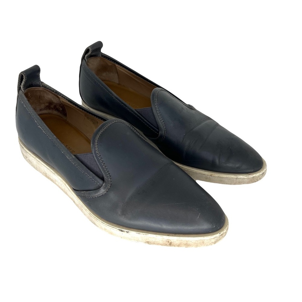 Everlane Made in Italy Dark Gray Pointed Toe Loafer Shoes Slip On Women Size 7.5